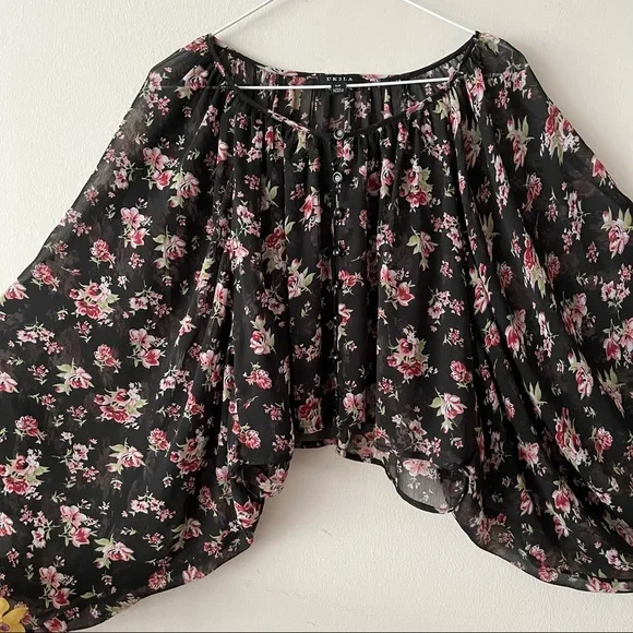 Floral balloon sleeve blouse - Picture 3 of 9